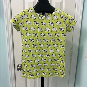Crown & Ivy Women's Size XS Lime Green Elephant Floral Authentic Tee Shirt